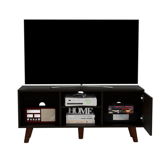 Cincinnati Tv Stand for TV´s up 57" , Three Shelves, Single Door Cabinet