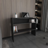TUHOME Being 39-Inch Narrow Console Table with Two-Tier Shelf Design, Slim Entryway and Hallway Storage Table for Decor, Organization and Display, Space-Saving Modern Table for Living Room or Home Office