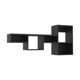 TUHOME Wallshe 47-Inch Wide Seven-Tier Wall Shelf, Modular Cube Display Rack for Living Room, Home Office or Bedroom Organization, Space-Saving Mounted Shelf for Books, Décor and Everyday Essentials