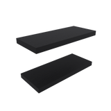 TUHOME Ecco 31.5-Inch Floating Shelves Set of Two with Hidden Brackets, Modern Wall-Mounted Shelves for Bedroom, Bathroom or Living Room Décor, Minimalist Display and Storage Solution for Books, Photos and Accessories