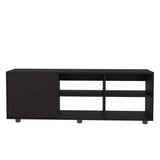 Adel 51" Wide TV Stand with One Door Cabinet, Four Open Shelves, Modern Media Console with Cable Management for Living Room, Entertainment Center for TVs up to 60", Stylish Storage for TV Room & Home Decor