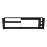 Suxta 63" Wide TV Stand with Three Open Shelves, Three Bottle Cubbies, Cable Management, Modern Bar TV Console for Living Room, Media Storage, Entertainment Center for TVs up to 65", Stylish Home Furniture