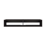 Eco 59" Floating TV Stand with Two Rectangular Open Shelves, Wall-Mounted Media Console for Living Room, Modern Floating Entertainment Shelf for Cable Boxes, Consoles and Home Storage