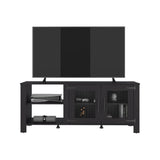 Freedom 65" TV Stand with 5 Open Shelves, 2 Doors, Modern Media Console for Living Room Entertainment Storage