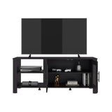 Freedom 65" TV Stand with 5 Open Shelves, 2 Doors, Modern Media Console for Living Room Entertainment Storage