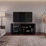 Freedom 65" TV Stand with 5 Open Shelves, 2 Doors, Modern Media Console for Living Room Entertainment Storage