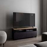Colman Modern TV Stand with Open Shelves and Compact Profile, Minimalist Media Console for Living Room, Bedroom, or Entertainment Space, Low-Profile TV Table with Storage for Media Devices and Decor