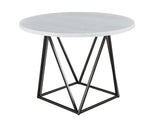 Ramona 5 Piece Marble Top Set (Table & 4 Side Chairs)