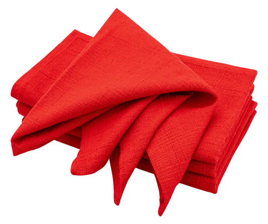 Napkins Cloth Cotton - Red