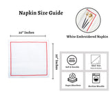 Custom Embroidery Wedding Cloth Napkins for Table Decor