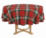 Red and Green Plaid Tablecloth