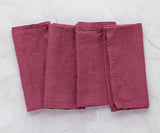 Plain Linen Napkins - Set of 4