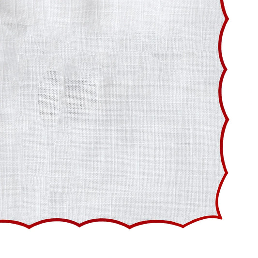 Red Scalloped Tablecloth