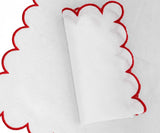 Linen Cloth Napkins - Scalloped