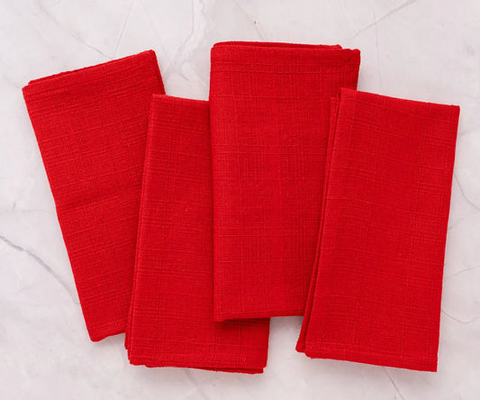 Napkins Cloth Cotton - Red