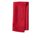 Red Double Hemstitch Linen Napkins