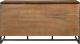 Reed Antique Coffee Mid Century Dresser with Metal Base – Chic, Minimalist Storage Solution