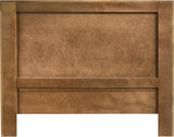Reed Mid Century Engineered Wood Bed with Chevron Design and Sleek Black Base for Modern Elegance
