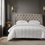 Luxury Cotton Blanket with Filament Fiber Fill, White