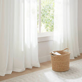 Semi-Transparent White Light Filtering Privacy Curtain Pair