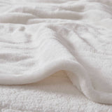 Heated Plush and Berber Electric Bedding Blanket, Ivory