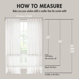 Semi-Transparent White Light Filtering Privacy Curtain Pair