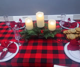 Red and Black Tablecloth