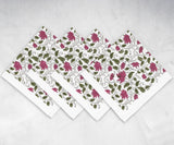 Pink Floral Napkins Set of 4