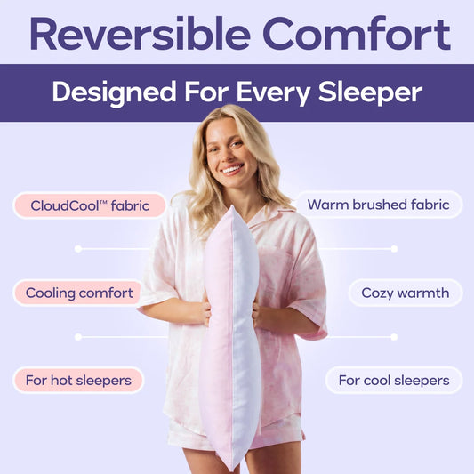 Reversible Cooling Pillowcase (2-Pack) Gray