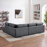 Glander Grey Sectional Sofa Left Facing