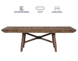 Riverdale Trestle Table with 4 Upholstered Side Chairs