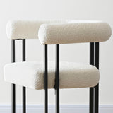 Rola Beige Upholstered Boucle Dining Chair with Arms (Set of 2)