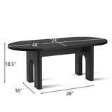Roma 48" Modern Oval Coffee Table