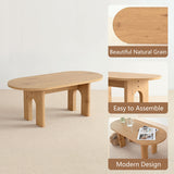 Roma 48" Modern Oval Coffee Table
