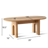 Roma 48" Modern Oval Coffee Table