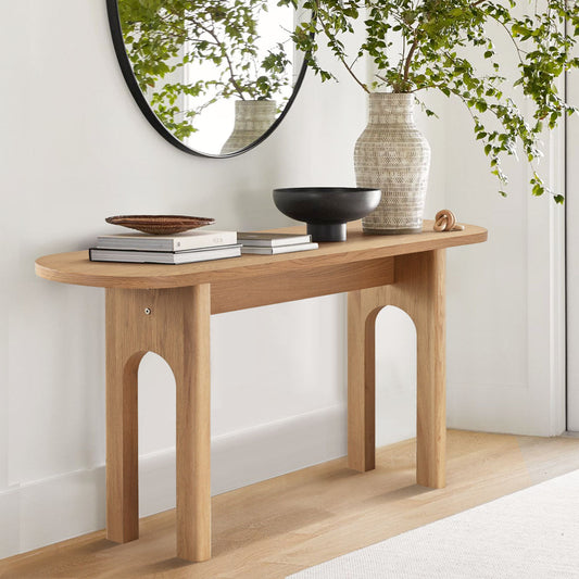 Roma 60" Modern Oval Console Table