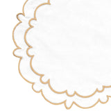 Beige Round Scalloped Table Mats