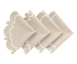 Scalloped Placemats - Light Beige