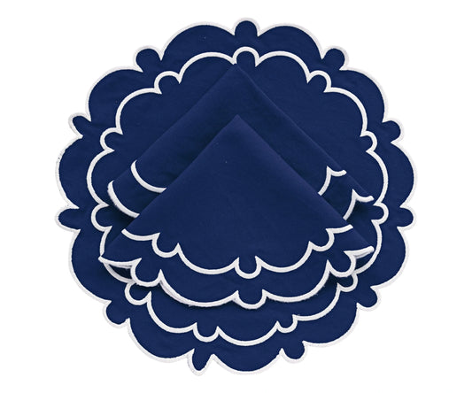 Navy Blue Round Placemats