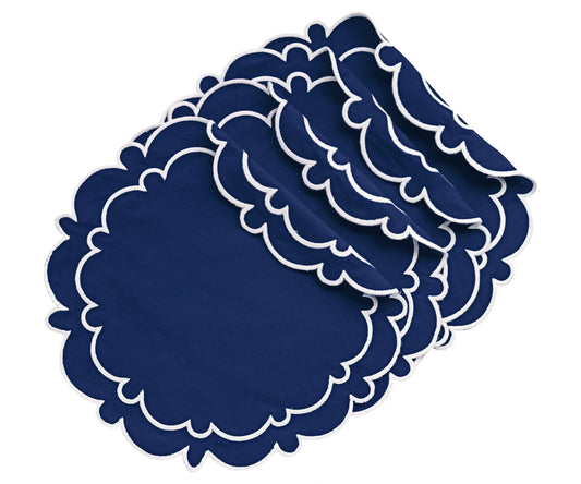 Navy Blue Round Placemats