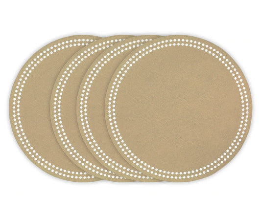 Embroidered Dot Trim Placemats