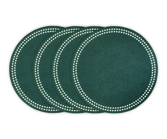 Cotton Round Placemats - green
