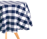 Checkered Round Tablecloth - 70 Inch