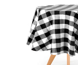 Black Round Tablecloth - Cotton Table Cover