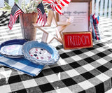 Black Round Tablecloth - Cotton Table Cover
