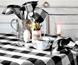 Black Round Tablecloth - Cotton Table Cover
