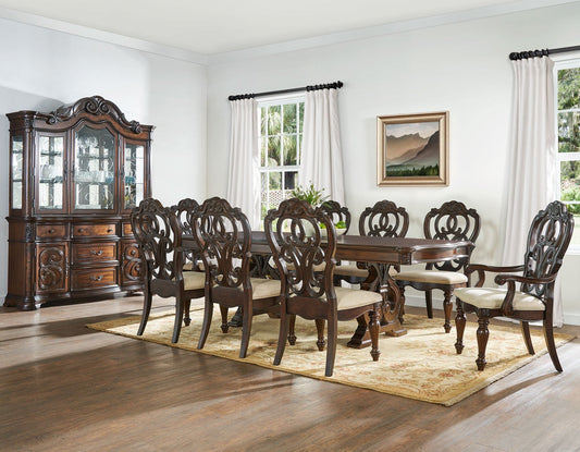 Royale 9 Piece Set (Table, 2 Arm Chairs & 6 Side Chairs)