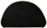 Rudy Contemporary Plush Faux Shearling Fabric Bed with Rounded Headboard for Modern Bedrooms
