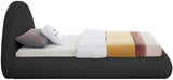 Rudy Contemporary Plush Faux Shearling Fabric Bed with Rounded Headboard for Modern Bedrooms