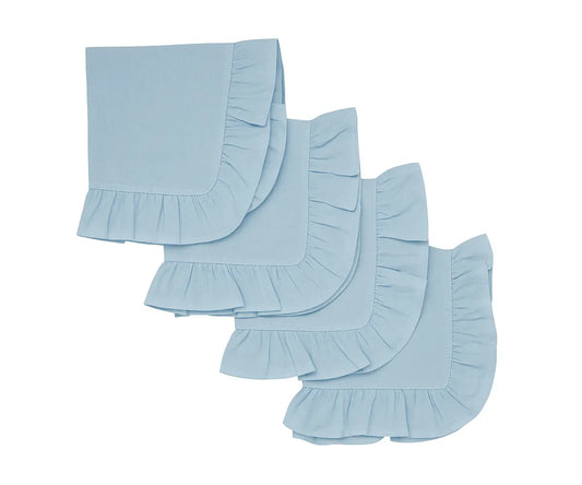 Ruffle Napkins Light Blue